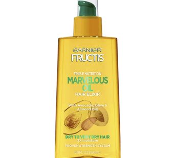 Garnier Fructis Triple Nutrition Marvelous Oil Hair Elixir, 5.0 Fl Oz, 1 Count (Packaging