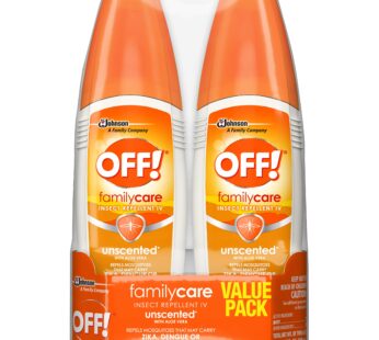 OFF! FamilyCare Insect & Mosquito Repellent Spritz, Unscented Bug spray with Aloe-Vera, 7%