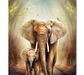 TUMOVO Paint by Numbers for Adults, Elephants Painting by Numbers for Adults, DIY Paint by