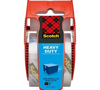 Scotch Heavy Duty Packaging Tape, 1.88″ x 19.4 yd, Designed for Packing, Shipping and Mail