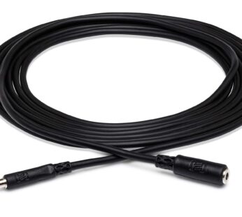 Hosa MHE-110 3.5 mm TRS to 3.5 mm TRS Headphone Extension Cable, 10 Feet Black