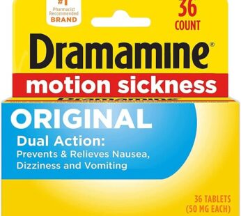 Dramamine Original, Motion Sickness Relief, 36 Count