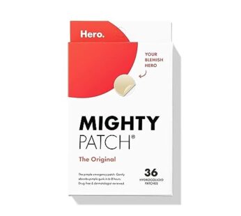 Mighty Patch Hero Cosmetics Original Patch – Hydrocolloid Acne Pimple Patch for Covering Zits and Blemishes, Spot Stickers for Face and Skin (36 Count)