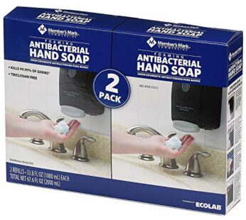 Member’s Mark Proforce Commercial Foaming Antibacterial Hand Soap 2 Pack Refills, 33.8 Fl. Oz