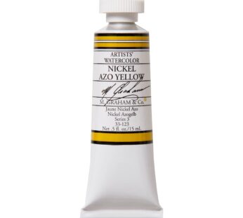 M. Graham 1/2-Ounce Tube Watercolor Paint, Nickel AZO Yellow (33-123)