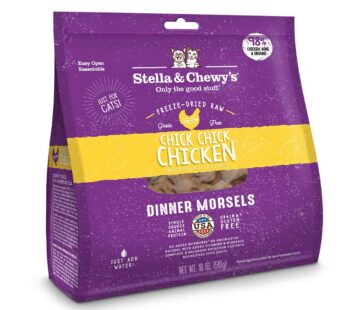 Stella & Chewy’s Freeze-Dried Raw Chick, Chick, Chicken Dinner Morsels Cat Food, 18 oz. Bag, Freeze-Dried Raw Cat Dinner Morsels