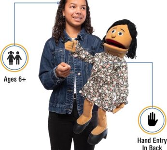 25″ Maria, Hispanic Mom/Teacher, Full Body, Ventriloquist Style Puppet