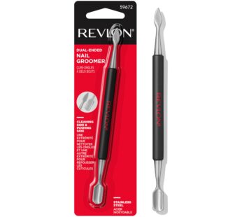 Revlon Cuticle Pusher and Nail Cleaner, Dual Ended Nail Care Tool, Easy to Use, Stainless Steel (Pack of 1)