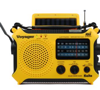 Kaito KA500 5-way Powered Solar Power,Dynamo Crank, Wind Up Emergency AM/FM/SW/NOAA Weather Alert Radio with Flashlight,Reading Lamp and Cellphone Charger, Yellow