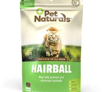 Pet Naturals Hairball for Cats with Omega 3, Chicken Flavor, 160 Chews – Can Help Eliminate Hairballs and Manage Excess Shedding – No Corn or Wheat