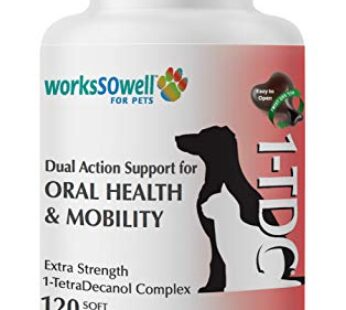 1-TDC WorksSoWell Dual Action Natural Support – 120 Twist Off Soft Gels | Delivers 4 Health Benefits for Dogs & Cats | Supports Oral, Hip, Joint, Skin, Coat Health, Muscle & Stamina Recovery