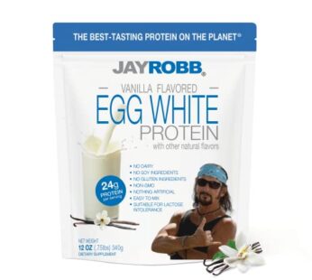 Jay Robb Vanilla Egg White Protein Powder, Low Carb, Keto, Vegetarian, Gluten Free, Lactose Free, No Sugar Added, No Fat, No Soy, Nothing Artificial, Non-GMO, Best-Tasting, (12 oz, Vanilla)