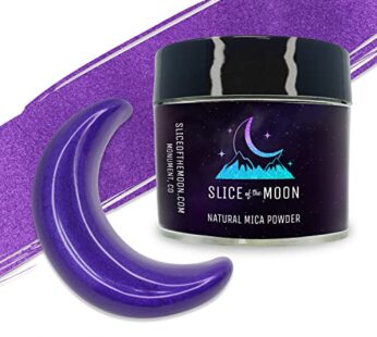 Slice of the Moon | Magic Purple Natural Mineral Mica Powder, 0.88oz (25g) | for Personal or Professional Use – Cosmetics, Epoxy Resin Projects, Nail Polish, Soaps, Bath Bombs, and Art Projects