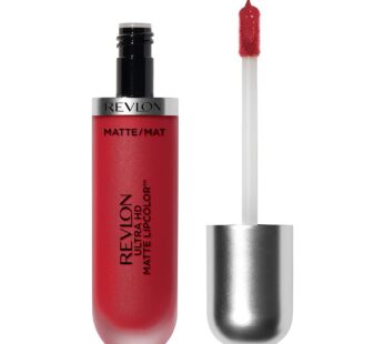 Revlon Ultra HD Matte Lipcolor, Velvety Lightweight Matte Liquid Lipstick in Red / Coral, Love (625), 0.2 oz