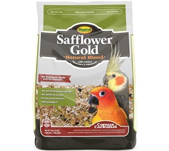 Higgins Safflower Gold Natural Food Mix for Conures & Cockatiels, 3lbs