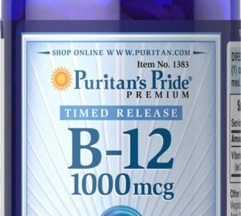 Puritan’s Pride Vitamin B-12 1000 Mcg Timed Release Caplets, 250 Count