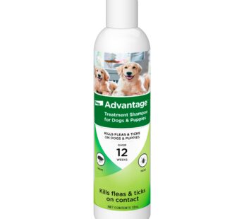 Advantage Dog Flea & Tick Shampoo for Puppies & Adult Dogs | Kills Fleas & Ticks | 12 oz.