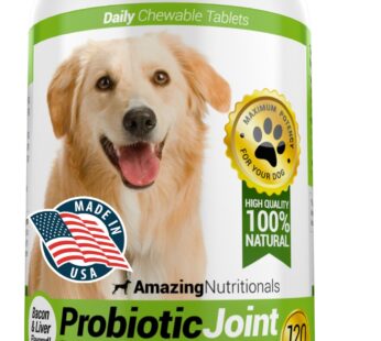 Amazing Probiotics for Dogs Eliminates Diarrhea and Gas with Hip Joint Pain Relief, 120 Chews