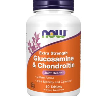 NOW Supplements, Glucosamine & Chondroitin Extra Strength, Sulfate Forms, 60 Tablets