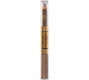 Revlon Eyebrow Gel & Pencil, ColorStay Brow Fantasy 2-in-1 Eye Makeup, Longwearing with Precision Tip, 108 Light Brown, 0.04 Oz