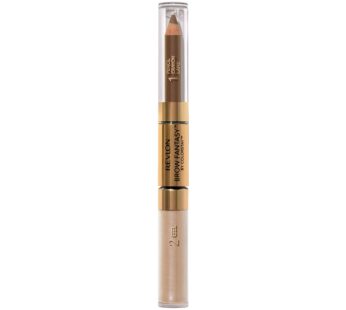 Revlon Eyebrow Gel & Pencil, ColorStay Brow Fantasy 2-in-1 Eye Makeup, Longwearing with Precision Tip, 104 Dark Blonde, 0.04 Oz