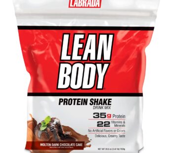 Labrada Lean Body Hi-Protein Meal Replacement Shake, Molten Dark Chocolate Cake PACKAGING MAY VARY