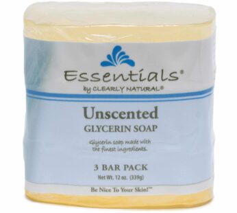 Clearly Natural Glycerine Bar Soap, Unscented, 3 Count, 4 oz each (876872362)