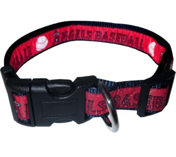 MLB Los Angeles Angels Licensed PET COLLAR- Heavy-Duty, Strong, and Durable Dog Collar. Available in 29 Baseball Teams and 4 Sizes