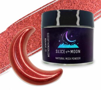 Slice of the Moon | Pearl Red Natural Mineral Mica Powder, 0.88oz (25g) | for Personal or Professional Use – Cosmetics, Epoxy Resin Projects, Nail Polish, Soaps, Bath Bombs, and Art Projects